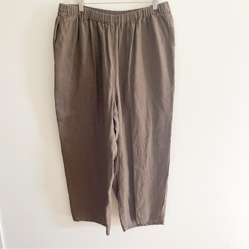 Flax Wide Leg Pants in Brown